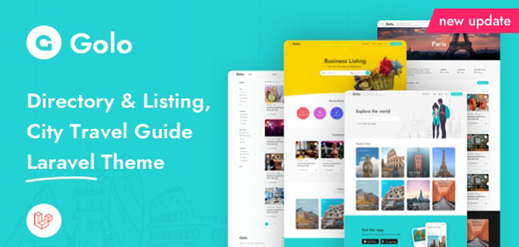 Item cover for download Golo - Directory & Listing, City Travel Guide Laravel Theme