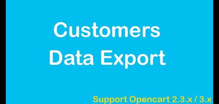 Item cover for download Customers Data Export
