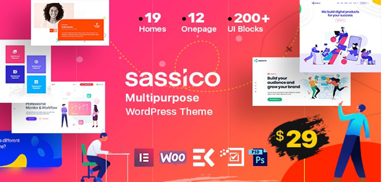 Item cover for download Sassico Multipurpose Saas Startup Agency WordPress Theme