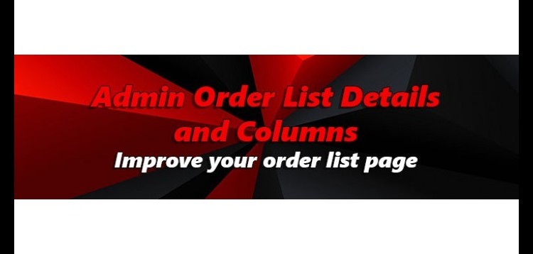 Item cover for download Admin Order List Details & Columns
