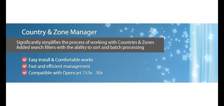 Item cover for download Country Zone Manager - comfortable work with zones & countries