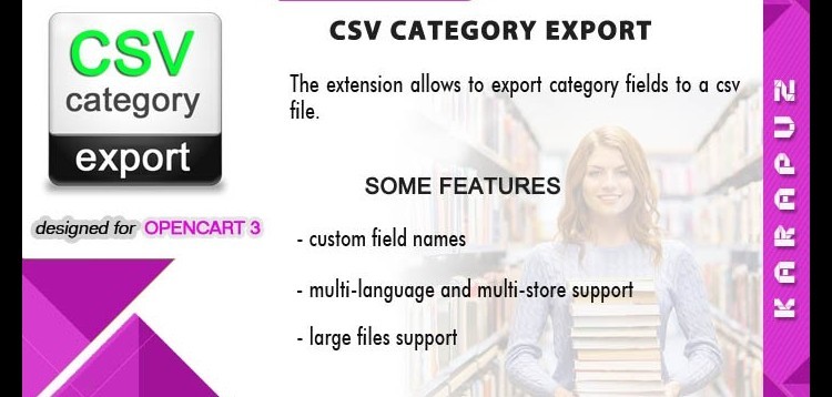 Item cover for download CSV Category Export (Opencart 3)