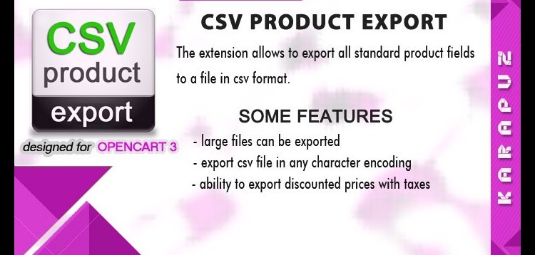 Item cover for download CSV Product Export (Opencart 3)