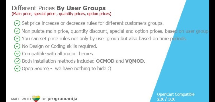 Item cover for download Different Prices By User Groups (User Group Pricing Rules)