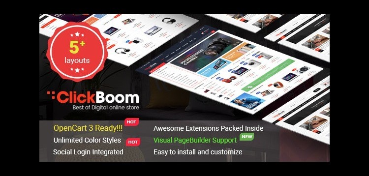 Item cover for download ClickBoom - Advanced OpenCart 3 & 2.3 Shopping Theme With Mobile-Specific Layouts