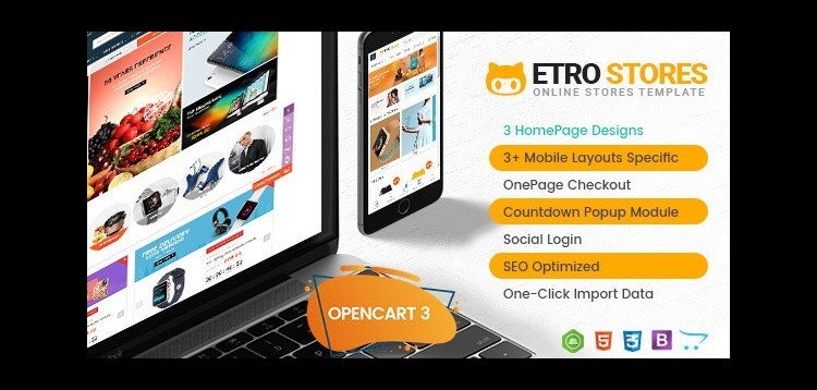 Item cover for download EtroStore - Drag & Drop Multipurpose OpenCart 3 & 2.3 Theme with Mobile-Specific Layouts