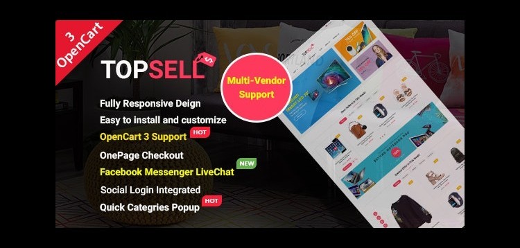 Item cover for download TopSell - Top Multipurpose eCommerce Marketplace OpenCart 3 Theme