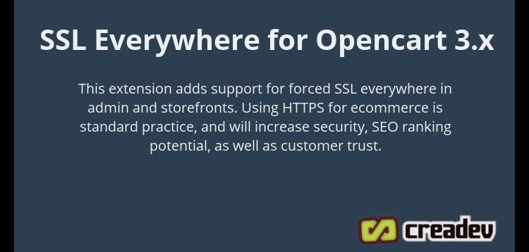 Item cover for download Force SSL Everywhere + Full Site HTTPS Opencart 3