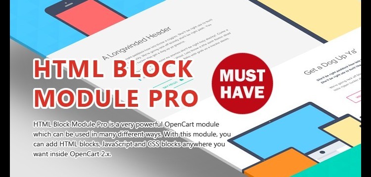 Item cover for download HTML Block Module Pro - Add HTML blocks anywhere