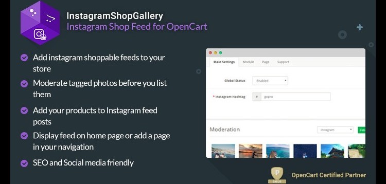 Item cover for download Instagram Shop Gallery - Shoppable Instagram Feed for OpenCart