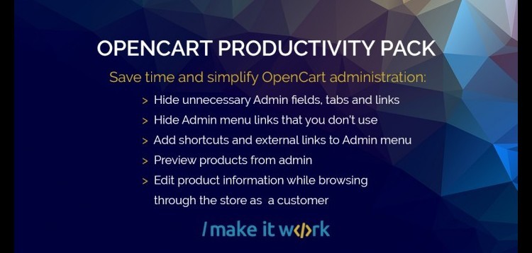 Item cover for download OpenCart Productivity Pack