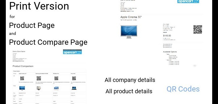 Item cover for download Print Version for Product Page and Product Compare Page for Opencart