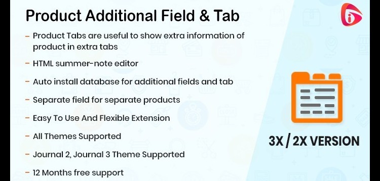 Item cover for download Product Additional Field & Tab for Opencart