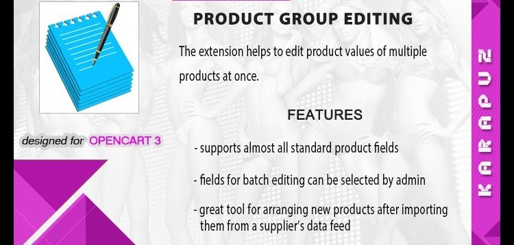 Item cover for download Product Group Editing for Opencart