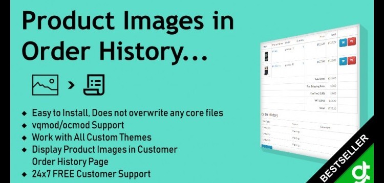 Item cover for download Product Images in Order History for Opencart