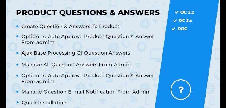 Item cover for download Product Question Answer for Opencart