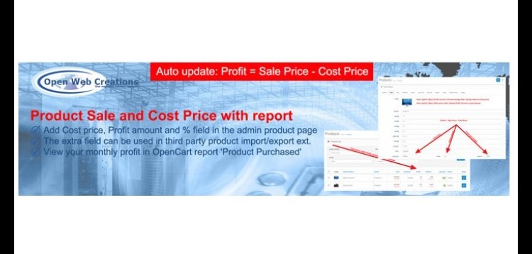 Item cover for download Product Sale and Cost Price for Opencart