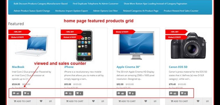 Item cover for download Product Viewed And Sales Counter for Opencart