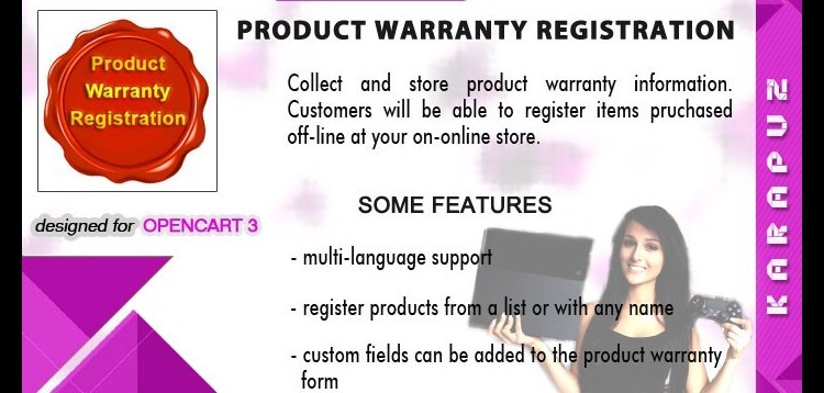 Item cover for download Product Warranty Registration for Opencart
