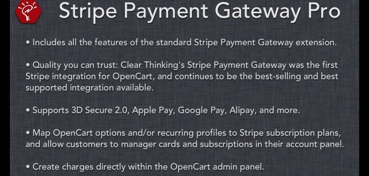 Item cover for download Stripe Payment Gateway Pro for Opencart