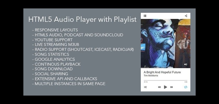Item cover for download HTML5 Audio Player with Playlist