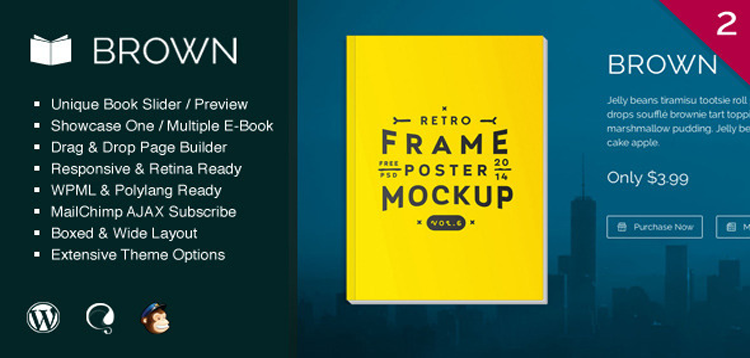 Item cover for download Brown - Responsive WordPress Theme for eBook