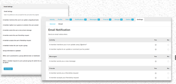 Item cover for download BuddyPress Default Email Notification Settings Control