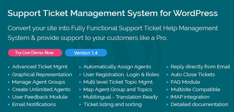 Item cover for download Support Ticket Management System for WordPress