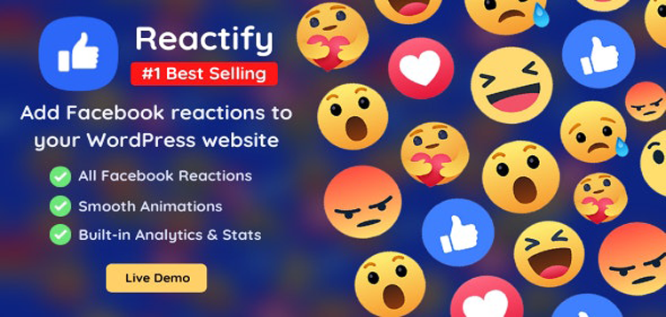 Item cover for download Reactify - Facebook Reactions For WordPress