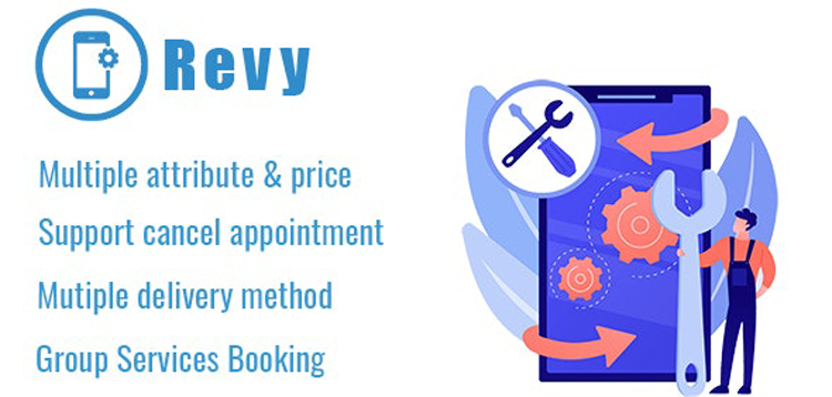 Item cover for download Revy - WordPress booking system for repair service industries