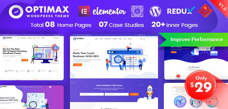 Item cover for download Optimax - SEO & Marketing WordPress Theme