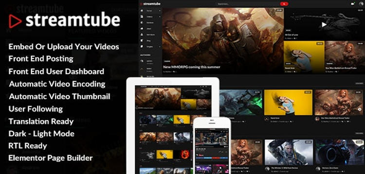 Item cover for download StreamTube - Video Streaming WordPress Theme