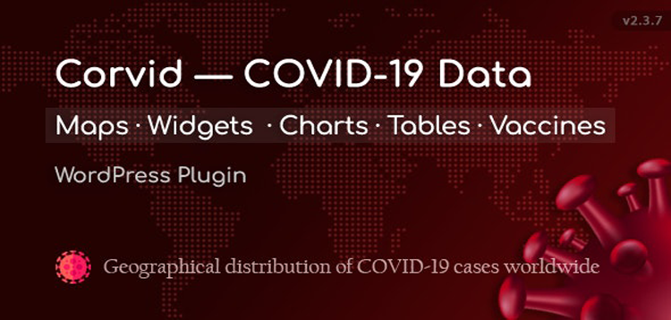 Item cover for download Corvid — Covid-19 data Maps & Widgets for WordPress