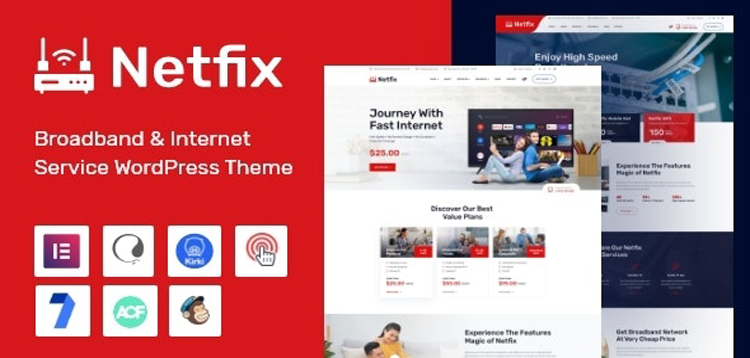 Item cover for download Netfix – Broadband & Internet Services WordPress Theme