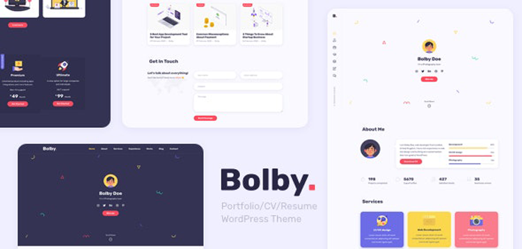 Item cover for download Bolby - Portfolio/CV/Resume WordPress Theme