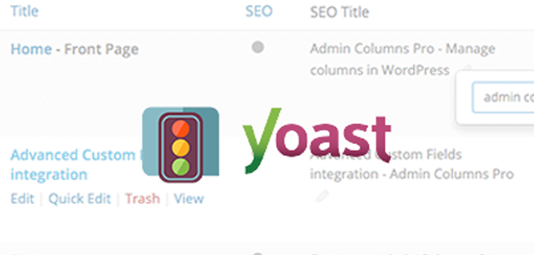 Item cover for download Admin Columns Pro Yoast SEO