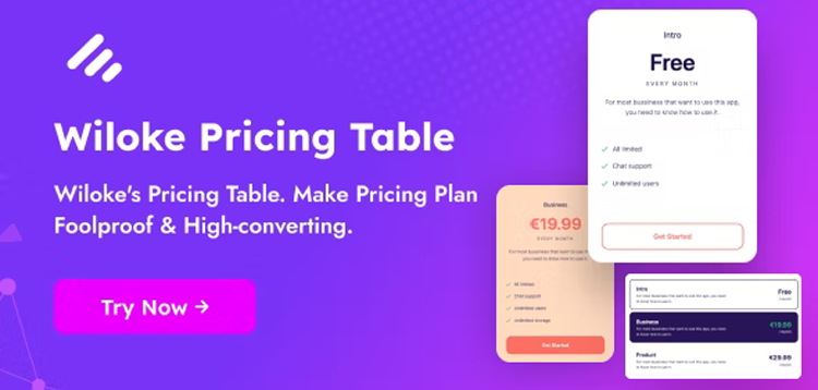 Item cover for download Wiloke Pricing Table Addon For Elementor