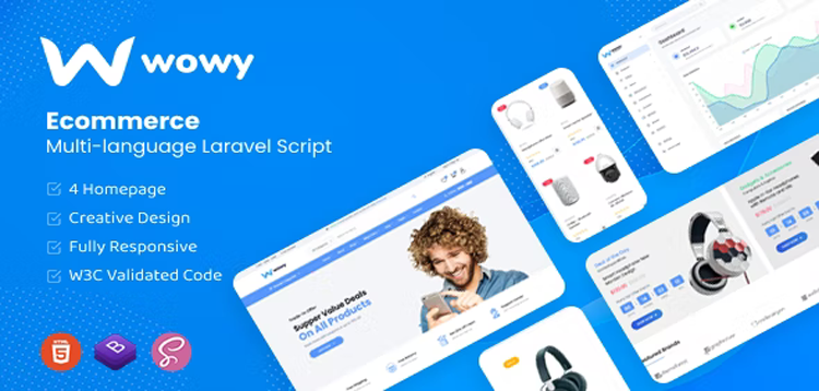 Item cover for download Wowy - Multi-language Laravel eCommerce Script