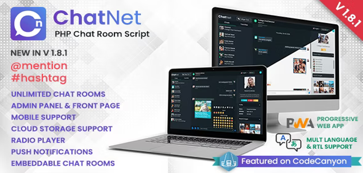 Item cover for download ChatNet - PHP Chat Room & Private Chat Script
