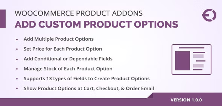 Item cover for download WooCommerce Custom Product Addons, Custom Product Options