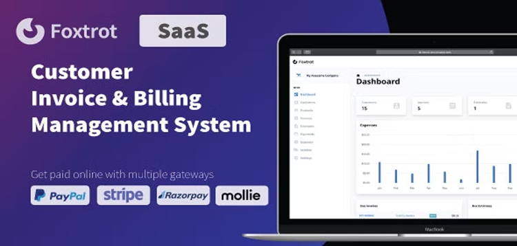 Item cover for download Foxtrot SaaS - Customer, Invoice and Expense Management System