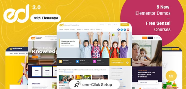 Item cover for download Ed School: Education WordPress Theme