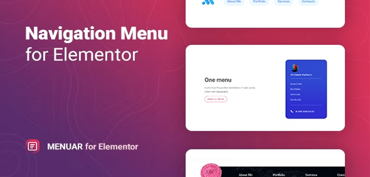 Item cover for download Menuar – Navigation Menu for Elementor