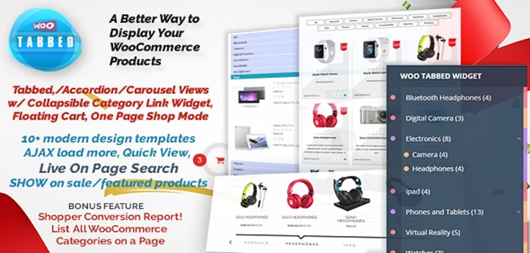 Item cover for download WooCommerce Tabbed Category Product Listing - Pro