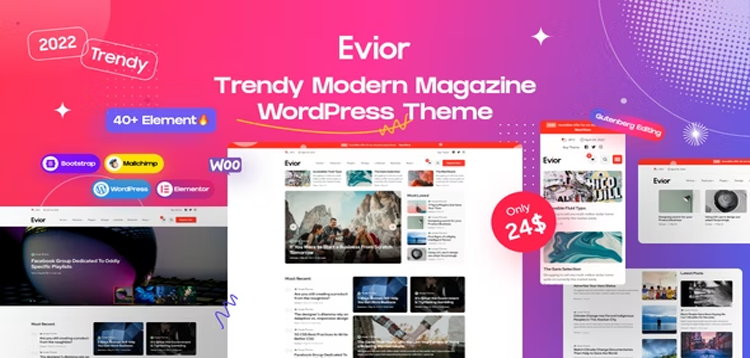 Item cover for download Evior - Modern Magazine WordPress Theme