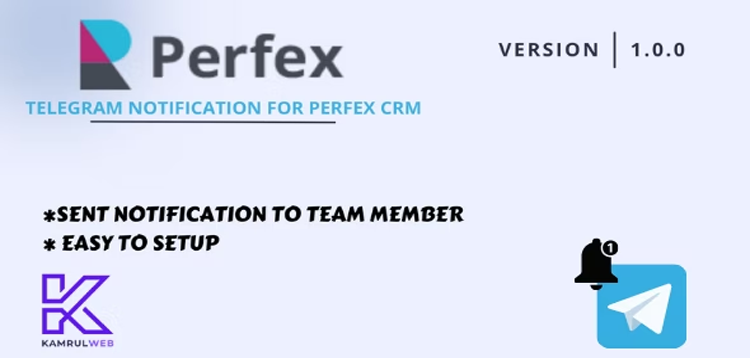 Item cover for download Telegram Notification Module For Perfex CRM