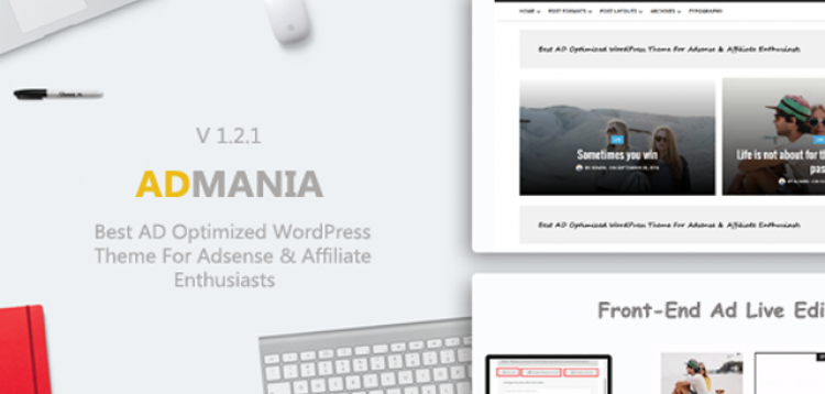 Item cover for download Admania - Best AD Optimized WordPress Theme For Adsense & Affiliate Enthusiasts