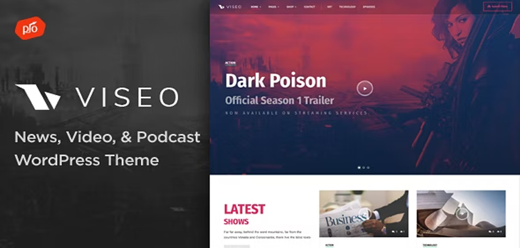 Item cover for download Viseo - News, Video, & Podcast Theme