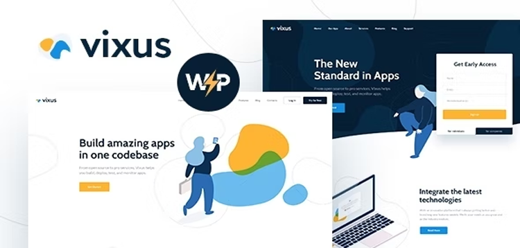 Item cover for download Vixus | Startup & Mobile App WordPress Landing Page Theme