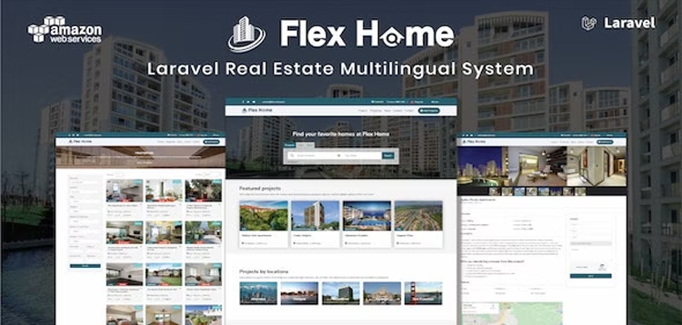 Item cover for download Flex Home - Laravel Real Estate Multilingual System